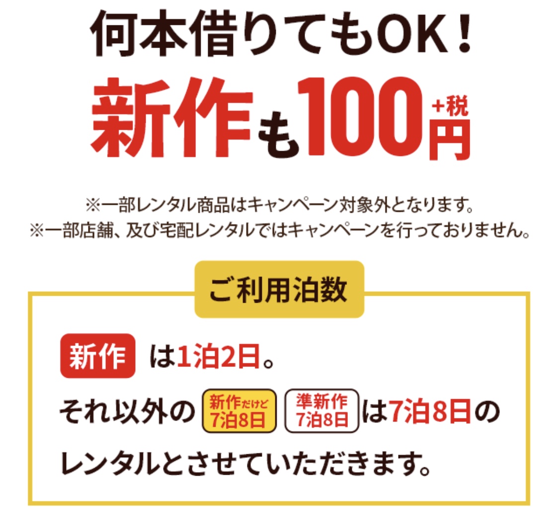 GEOレンタル100円