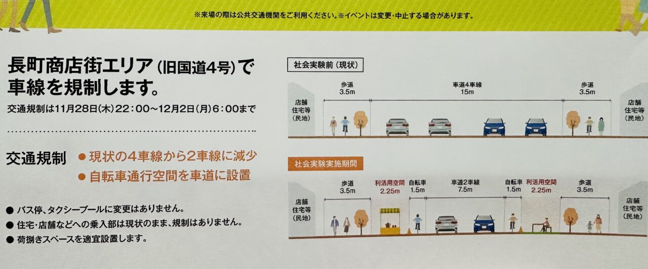 長町道路空間社会実験