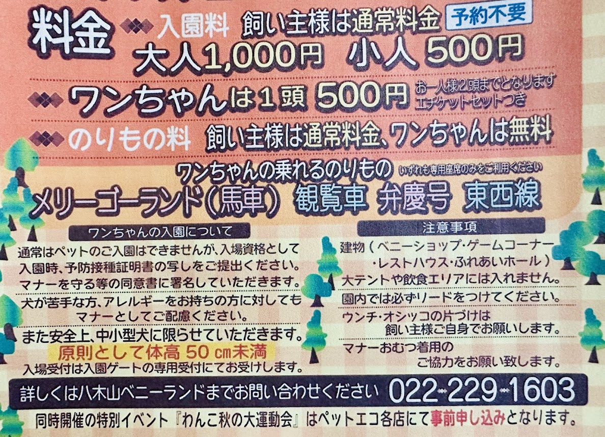 ワンコと遊べる遊園地