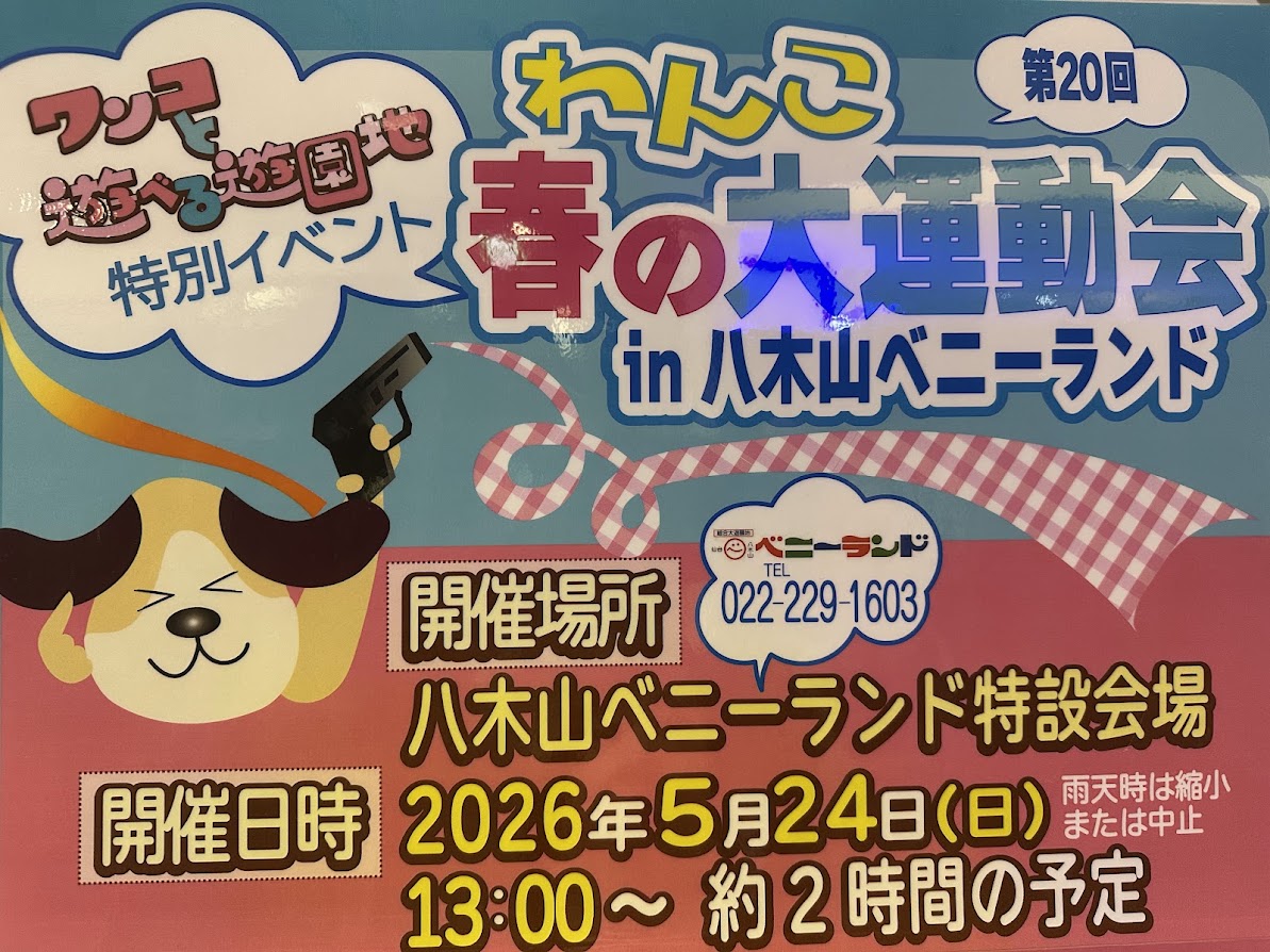 わんこ春の大運動会in八木山ベニーランド